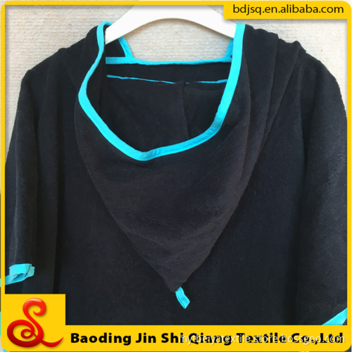 Custom Made Embroidery Logo 100% Cotton Adult Hooded Beach Towel